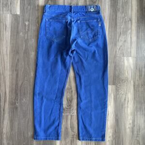 Vintage Converse Straight Leg Jeans Men's Size 34 Overdyed Blue Button Fly 1990s